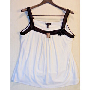 White House Black Market White and Black Blouse